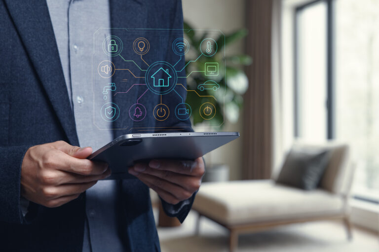 Modern Smart Home Interface on Tablet for Control and Connectivity